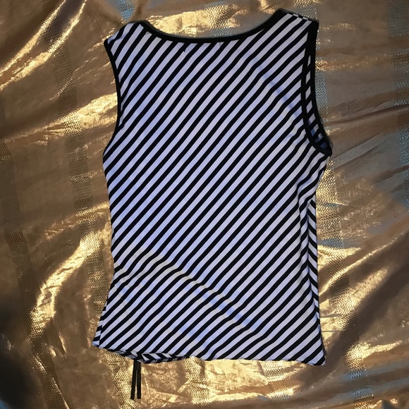 White House Black Market Striped Wrap Top (S) - Picture 2 of 3